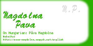 magdolna pava business card